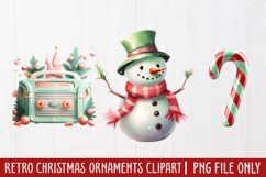 Retro Christmas Ornaments Clipart Product Image 1