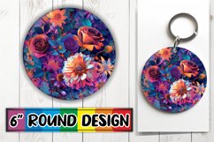 Chic Blossom Car Coaster Sublimation Product Image 1