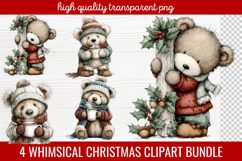 4 Whimsical Christmas Clipart | Cute Festive Holiday PNG Product Image 1