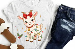 Christmas Sweater Baby Goat PNG Sublimation Design - Cute Product Image 2