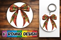 Sublimation Round Design PNG with Watercolor Bow Product Image 1