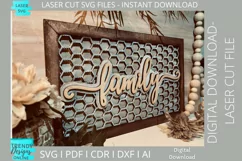 Family chicken wire sign svg laser cut Product Image 3