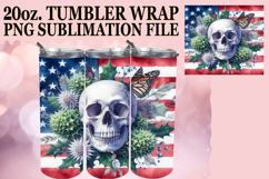Uplifting spirits 20oz tumbler wrap, Skull USA Product Image 1