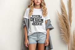 Girl T-shirt Mockups, Baby Mock Up, Styled Stock Mockup Product Image 1