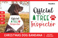 Christmas Dog Bandana Quotes SVG | Official Tree Inspector Product Image 1