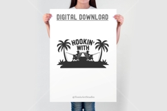 Hookin&#039; With Your Name SVG - Funny Fishing Palm Tree Design Product Image 2