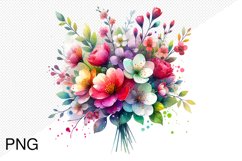 Spring Flowers Sublimation - Clipart PNG Design Product Image 1