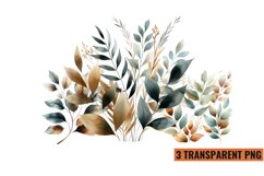 Watercolor Botanical Clipart Sublimation, PNG Product Image 1