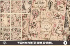 Wedding Winter Junk Journal Pages Product Image 1