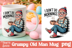 Grumpy Father&#039;s Day Mug Old Man design png Product Image 1