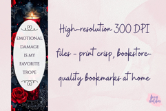 Smut Dark Romance Printable Bookmarks Bundle Gothic PNG Product Image 6