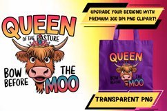 Bold PNG Artwork for Custom T-Shirts , Funny Cow Product Image 1