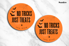 Halloween Treat Round Sticker Canva Template - 1 Product Image 4