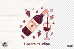 Doodle Summer Wine Clipart Product Image 1