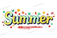 Summer vibes typography background png Product Image 1