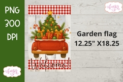 Christmas garden flag PNG, Christmas truck png Product Image 2