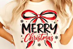 Merry Christmas PNG, Christmas Bow PNG, Christmas PNG Product Image 2