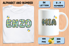 Mediterranean Lemon Alphabet PNG Summer Letters 300 DPI Product Image 6