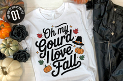 Oh My Gourd I Love Fall - Autumn t-shirt Design Product Image 1