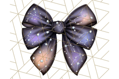Muted Halloween Bow Clipart, Fall Ribbon PNG Autumn Hair Bow Product Image 4