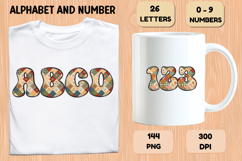 Vintage Patchwork Alphabet PNG Letters &amp; Numbers Product Image 6