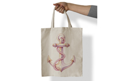 Pink Marine Anchor Rope Ocean Symbol Nautical PNG Summer Product Image 7