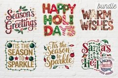 Christmas Clipart Quotes BUNDLE 64 PNG festive Holiday Product Image 9