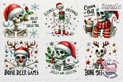 Christmas Funny Skeleton Quote Bundle 35 PNG Sublimation Product Image 4