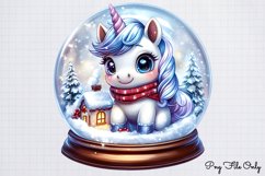 Christmas Unicorns Clipart PNG Product Image 1