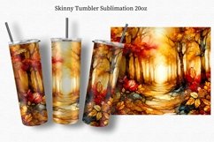 Fall forest, Tumbler Wrap 20oz, Product Image 1