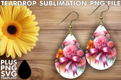 Lovely Teardrop Earrings Ideas PNG, Flowers Product Image 1