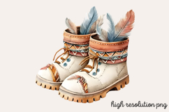 Boho Nursery Baby Clipart PNG Product Image 1