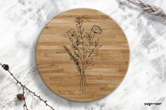 Wildflowers SVG For Engraving | Hand Drawn Flower | SVG Product Image 2