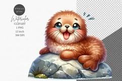 Seal clipart, Antarctic animals clipart, Cute animals Product Image 1