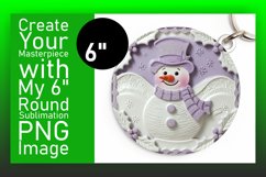 Whimsical Round Design Car Coaster Template , 3D Xmas Product Image 1