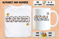 Watercolor Soccer Alphabert Numbers PNG Clipart 300DPI Product Image 2