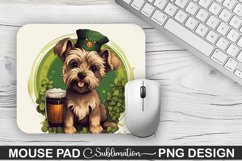 St. Patrick&#039;s Day DOG Sublimation Mouse Pad Design Product Image 1