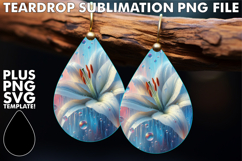 Unique Teardrop Earrings MAGIC, 3D Flower Product Image 1