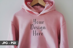 Pink Hoodie psd jpeg mockup Product Image 1