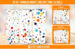 Confetti Tumbler Wrap Designs, Sublimation Wrap Product Image 1