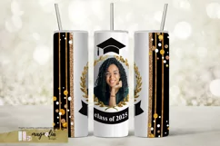 Class of 2025 graduation black tumbler png Product Image 1