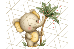 Safari Christmas PNG Clipart, Cute Jungle Animal Art Product Image 4