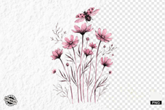 Summer Wildflowers &amp; Lady Bugs Clipart Product Image 1