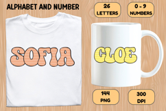 Stripes Alphabet Letters &amp; Numbers Clipart PNG 300DI Product Image 6