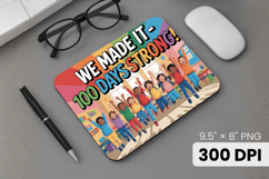 100 days of school Mouse Pad, Teacher PNG Sublimation Design Product Image 1
