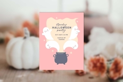 Cute Halloween Postcards. Vector Funny ghosts. Fall Template Product Image 2