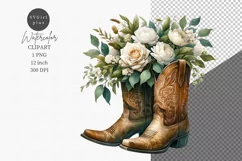 Western clipart, Cowgirl boots clipart, Boots clipart Product Image 1