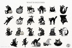 Halloween Black Cat Clipart Product Image 4