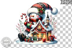 Christmas Snowman Sublimation - Clipart PNG Bundle Product Image 16