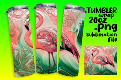 CHIC 20oz Tumbler Template for DIY , Flamingo Product Image 1